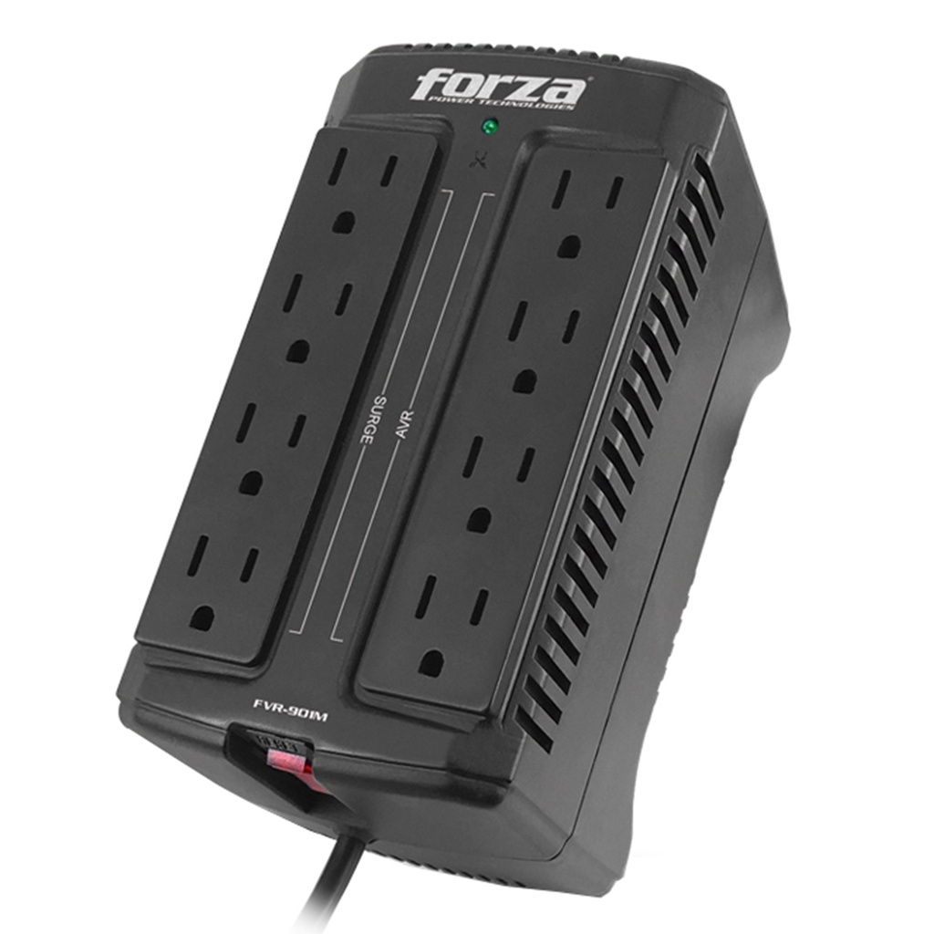 [FVR-902] Forza - Regulador Automático de Voltaje 900VA/450W [8] x NEMA Universales 220V