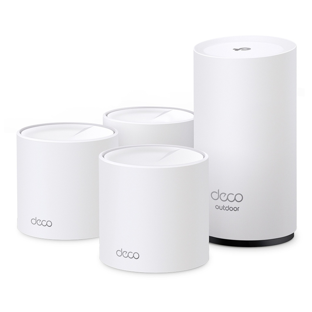 [DECO-XM50-4PACK] TP-Link - Router Inalámbrico WiFi Mesh Doble Banda AX3000 WiFi6 [3 Indoor + 1 Outdoor]