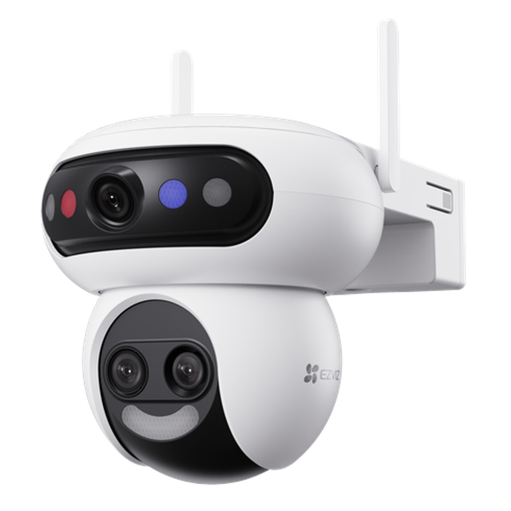[CS-H90f-R105-8GT5W] Ezviz - Cámara Domo IP PT Inalámbrica HD 3K Triple Lente Wi-Fi Rotatoria Zoom Híbrido 12x Reconocimiento Facial Local Exterior