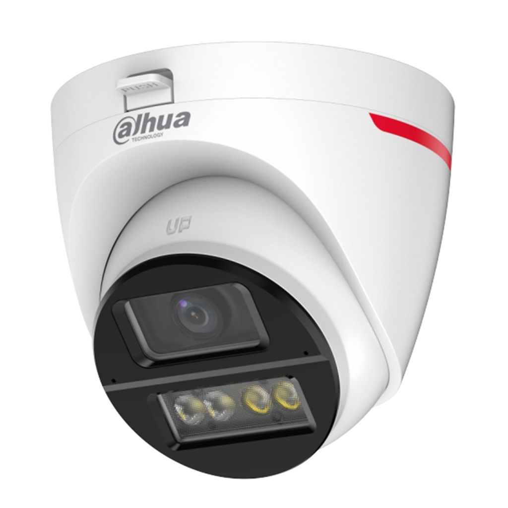 [DH-HAC-HDW1249XN-IL-A-PRO-0280B-DIP] Dahua - Cámara Domo Turret HDCVI 1080P [2MP] Lente 2.8mm WizColor Smart Dual Light Doble Micrófono [Serie Lite]