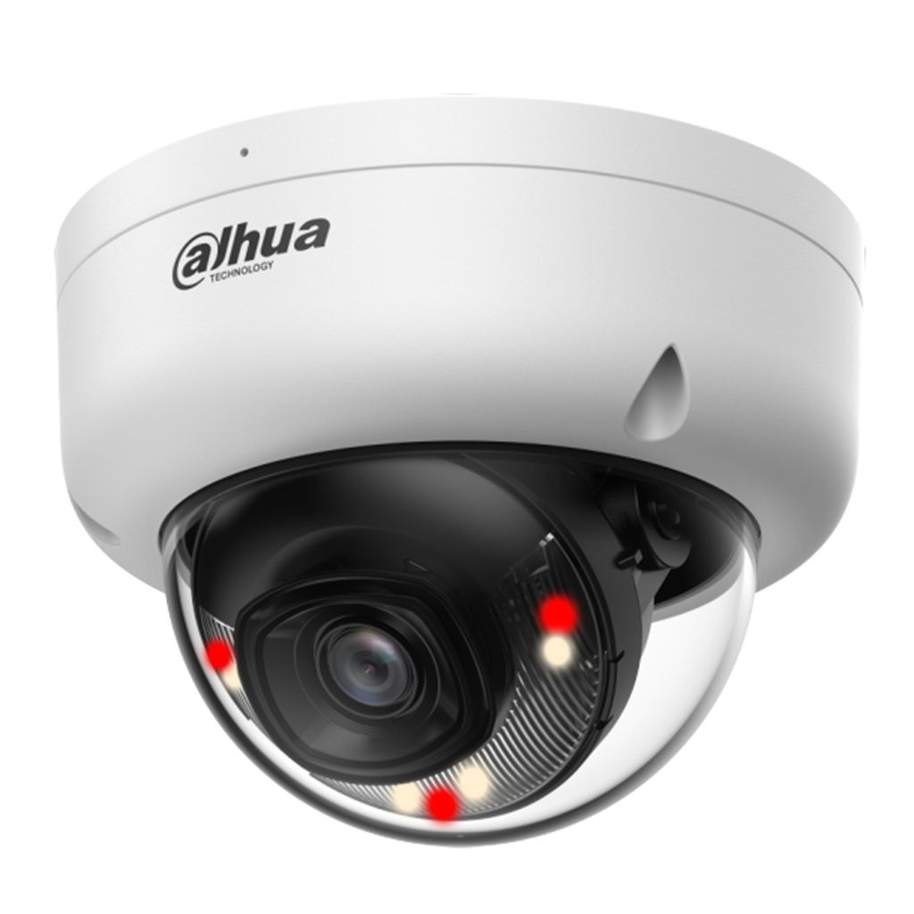 [DH-IPC-HDBW1439E1P-A-IL-0280B-S7] Dahua - Cámara Domo IP 4MP Lente 2.8mm Smart Dual Light con Micrófono PoE [Serie 1]
