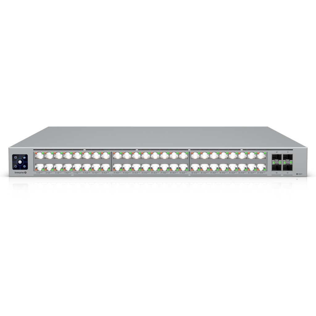 [ECS-48-PoE] Ubiquiti - UniFi Enterprise Campus, Switch Capa 3 con 48 Puertos PoE+++ de Hasta 90 W: 32 de 10 GbE + 16 de 2,5 GbE, 4 SFP28 de 25G, Etherlighting y Fuentes Redundantes