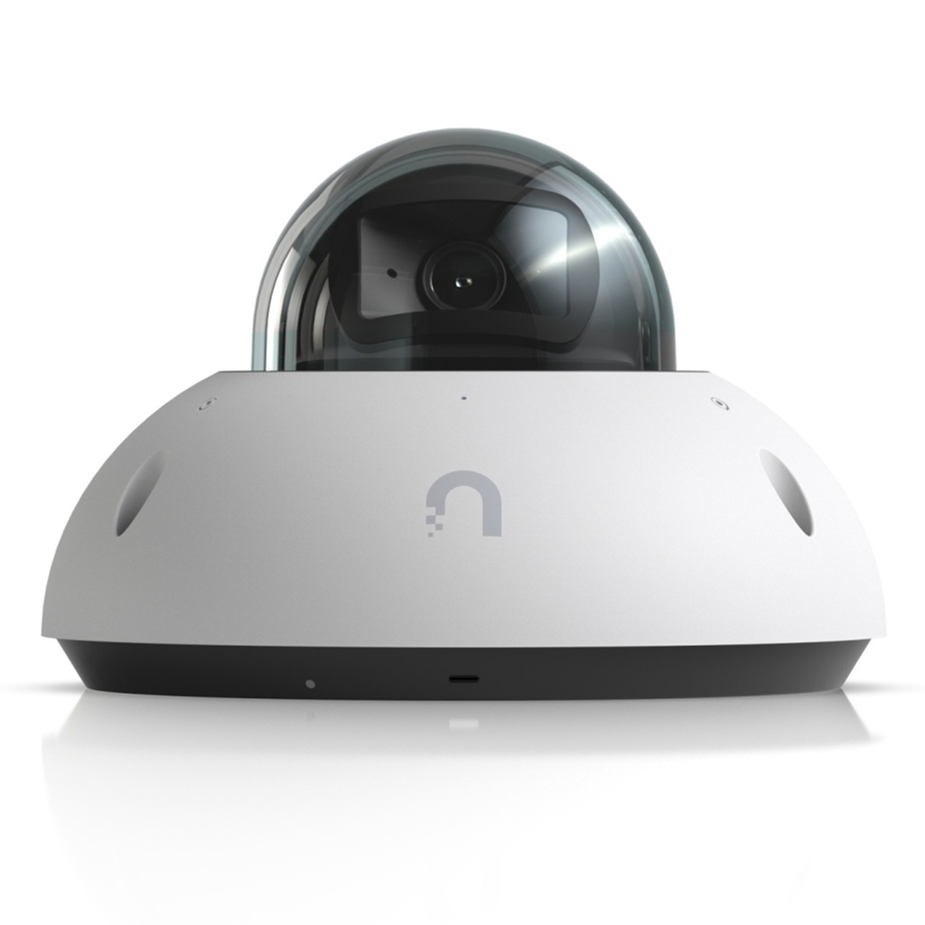 [UVC-G6-Dome-W] Ubiquiti - UniFi Protect G6 Dome, Cámara Domo 4K [8MP] con Sensor de 1/1,8 pulgadas, IR de 30 m, Reconocimiento Facial y de Matrículas, Micrófono, PoE y Protección IP66/IK10