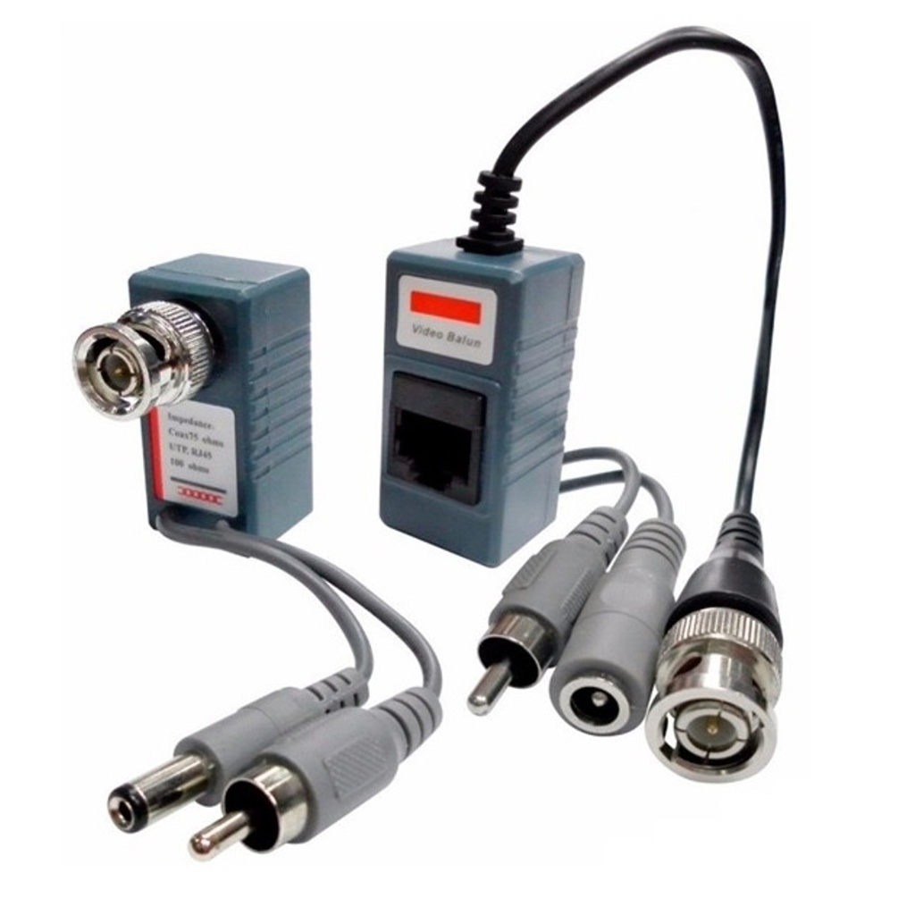 Video Balun Pasivo RJ45 Audio/Video/12V Generico