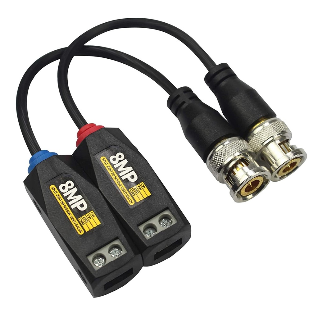 Video Balun Pasivo HD Bornera 4K 2K 8MP 4MP 2MP 1080P 720P 400 Metros Generico