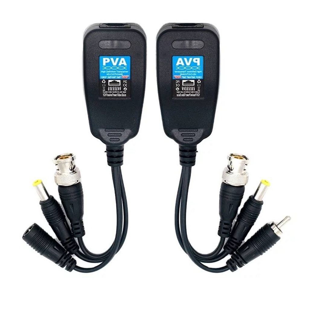 Video Balun Pasivo HD 4K [8MP] RJ45 Audio/Video/12V Generico