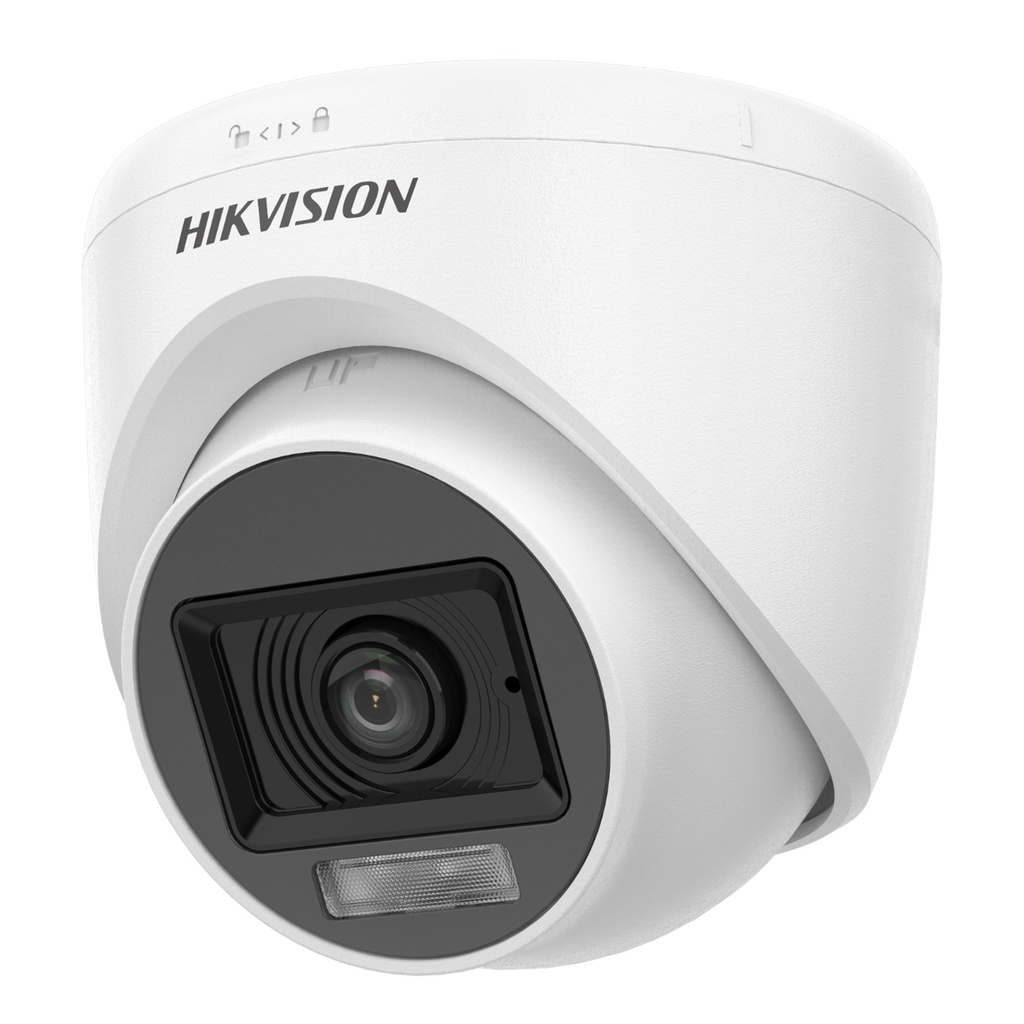 [DS-2CE76D0T-LPFS(2.8mm)] Hikvision - Cámara HD Domo con Audio y Luz 1080P [2MP] Lente 2.8mm [Plástico]