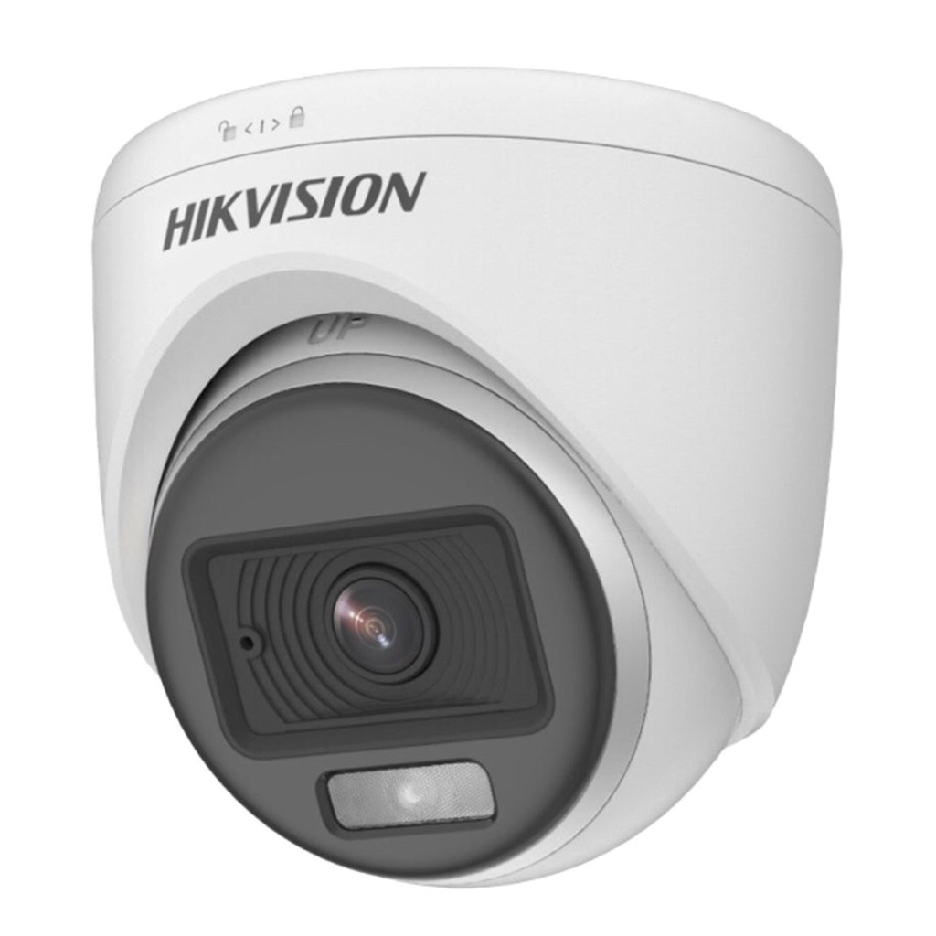 [DS-2CE70DF0T-PFS(2.8mm)] Hikvision - Cámara HD Domo ColorVU Dual Ligth con Audio 1080P [2MP] Lente 2.8mm [Plástico]