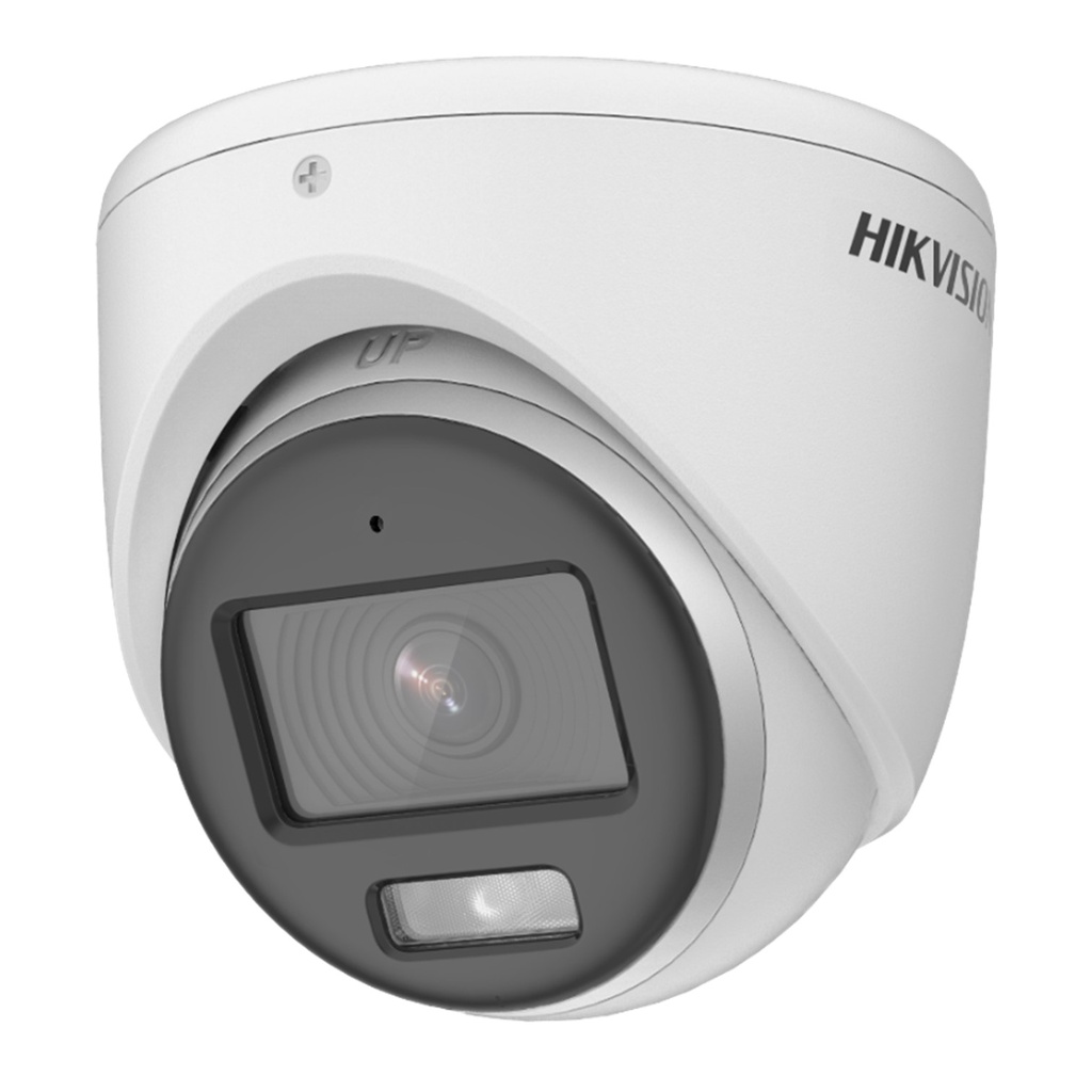 [DS-2CE70DF0T-MFS(2.8mm)] Hikvision - Cámara HD Domo ColorVU Dual Ligth con Audio 1080P [2MP] Lente 2.8mm [Metalico]