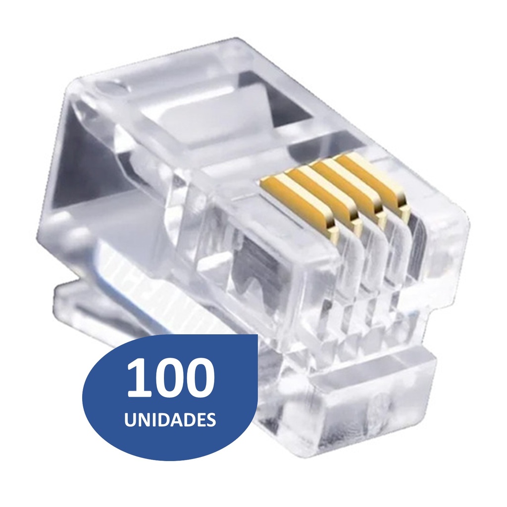 [ACC-CON-RJ9-100UND] Wireplus - Conector RJ9 [100 Unidades]