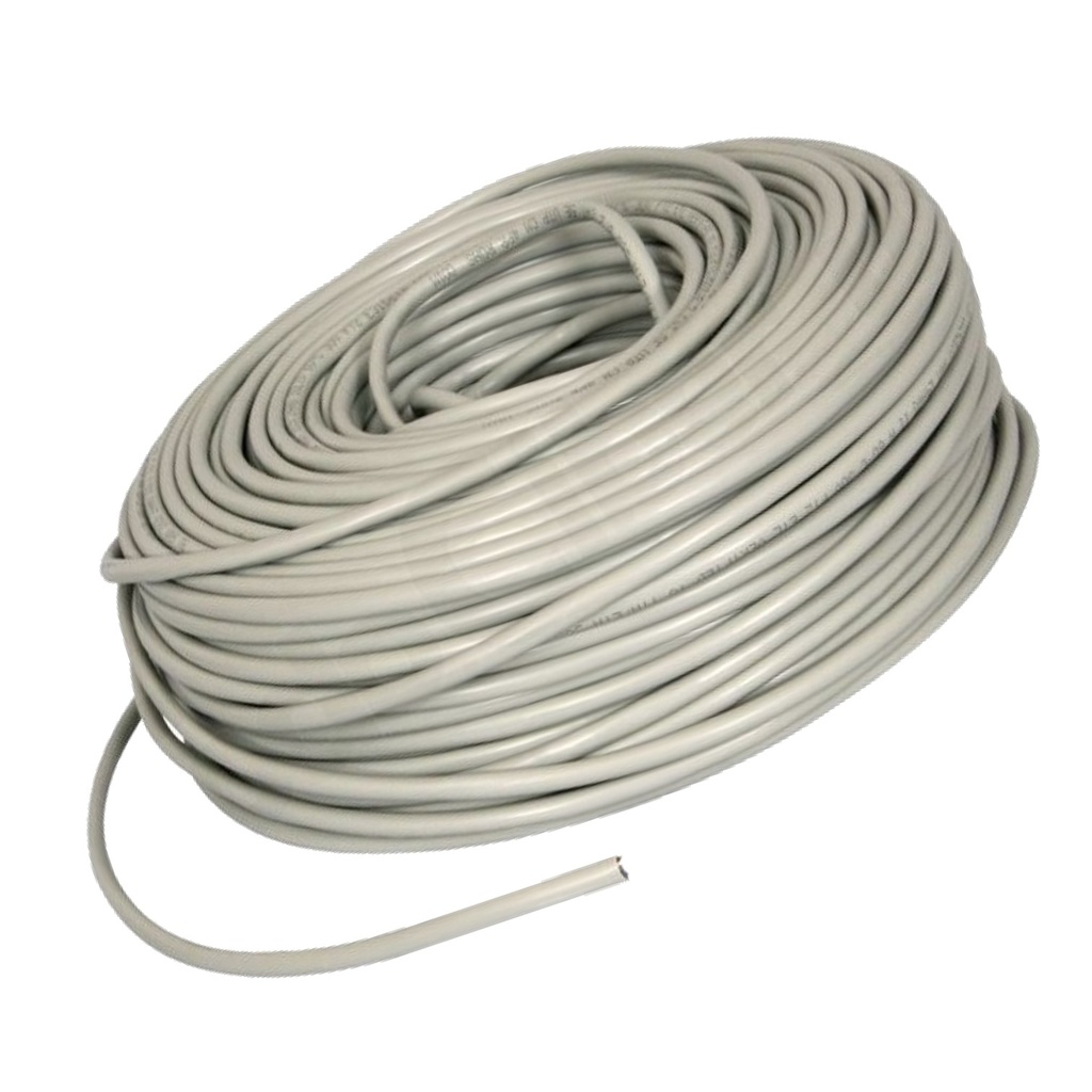 [CAB-UTP5-50] Wireplus - Cable UTP CAT5e (Categoria 5e) CCA Interior (Gris) [Rollo 50 Metros]