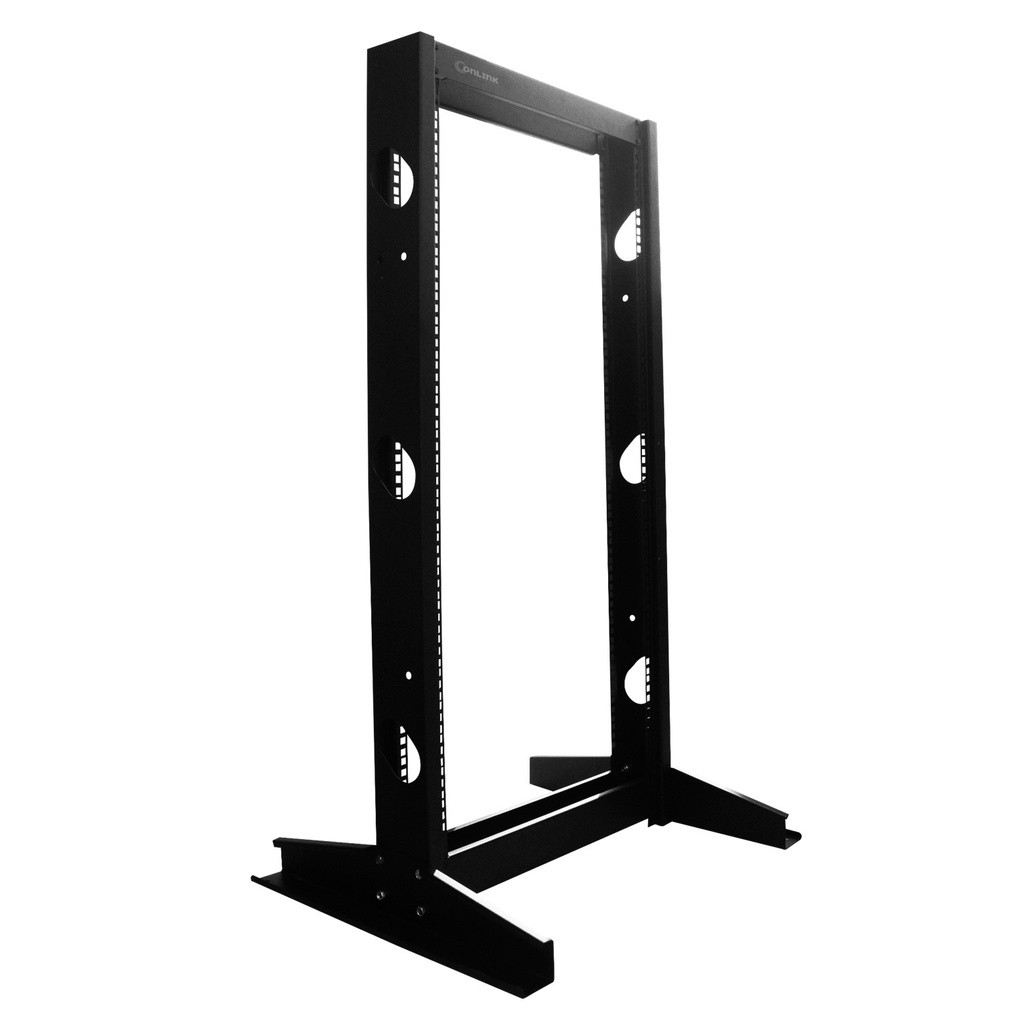 [R-22U-A2P] Onlink - Rack de Piso [22U] Abierto 2 Postes 1.10 Metros [Negro]
