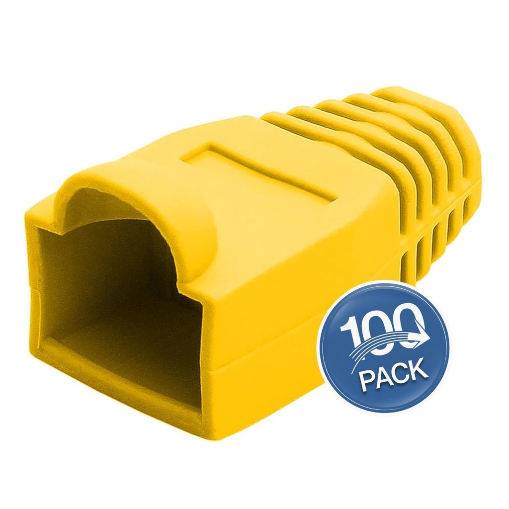 [WP-BTRJ-YELLOW] Wireplus - Botas Protectoras RJ45 Color Amarilla [100 Unidades]