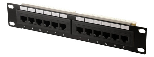 [WP-PPC5E-12] Wireplus - Patch Panel 12 Puertos CAT5e (Categoria 5e)