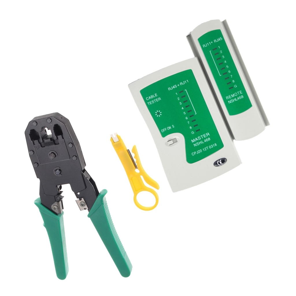 [KITRED-2PCS] Wireplus - Kit [2] Crimpeador + Tester