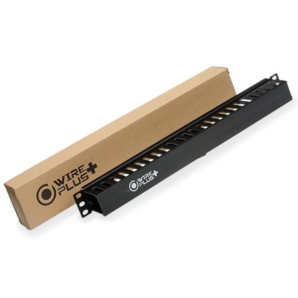 [ACC-ORG-H-1U] Wireplus - Organizador de Cables Horizontal 1U Solo Frente