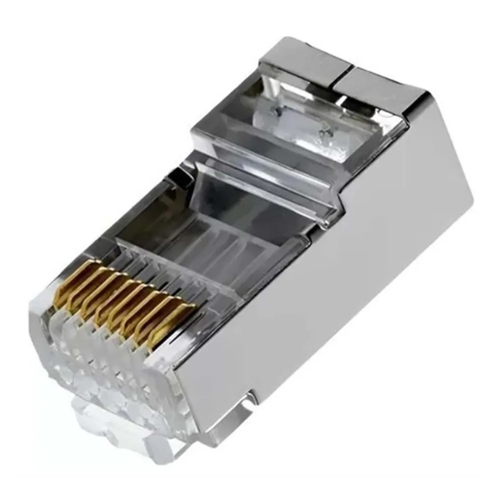 [ACC-CON-RJ45CAT6-B-1] Wireplus - Conector RJ45 CAT6 (Categoria 6) Blindado [Unidad]