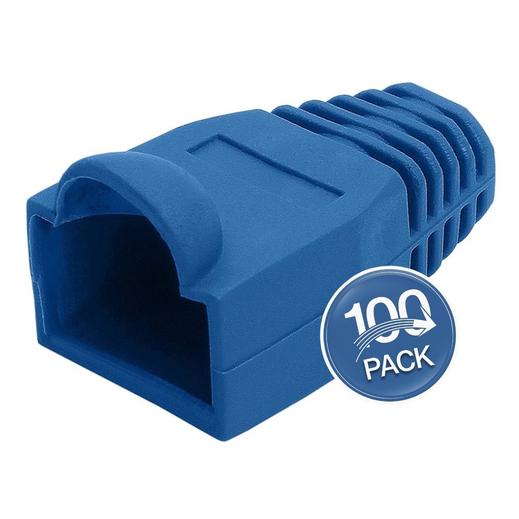 [WP-BTRJ-BLUE] Wireplus - Botas Protectoras RJ45 Color Azul [100 Unidades]