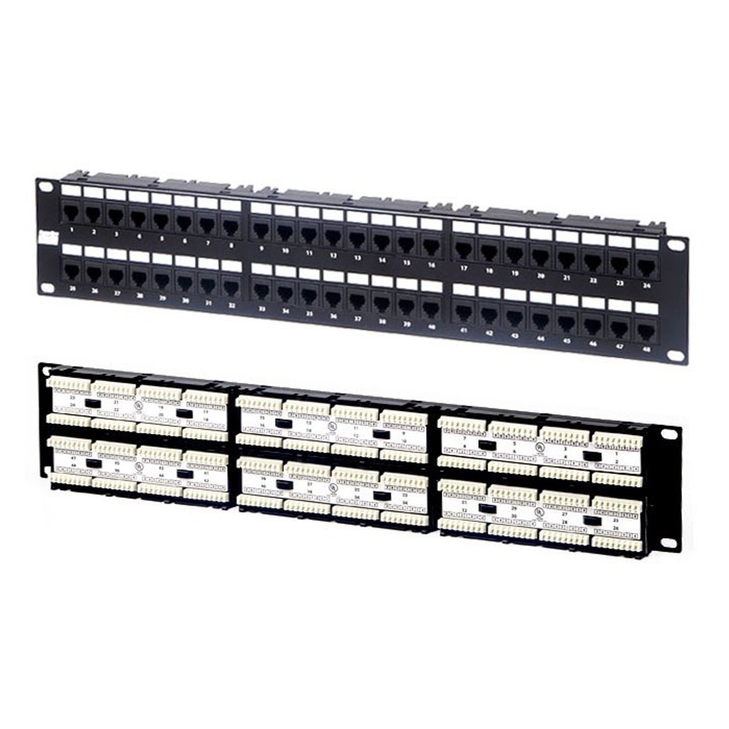 [WP-PPC6-48] Wireplus - Patch Panel 48 Puertos CAT6 (Categoria 6)