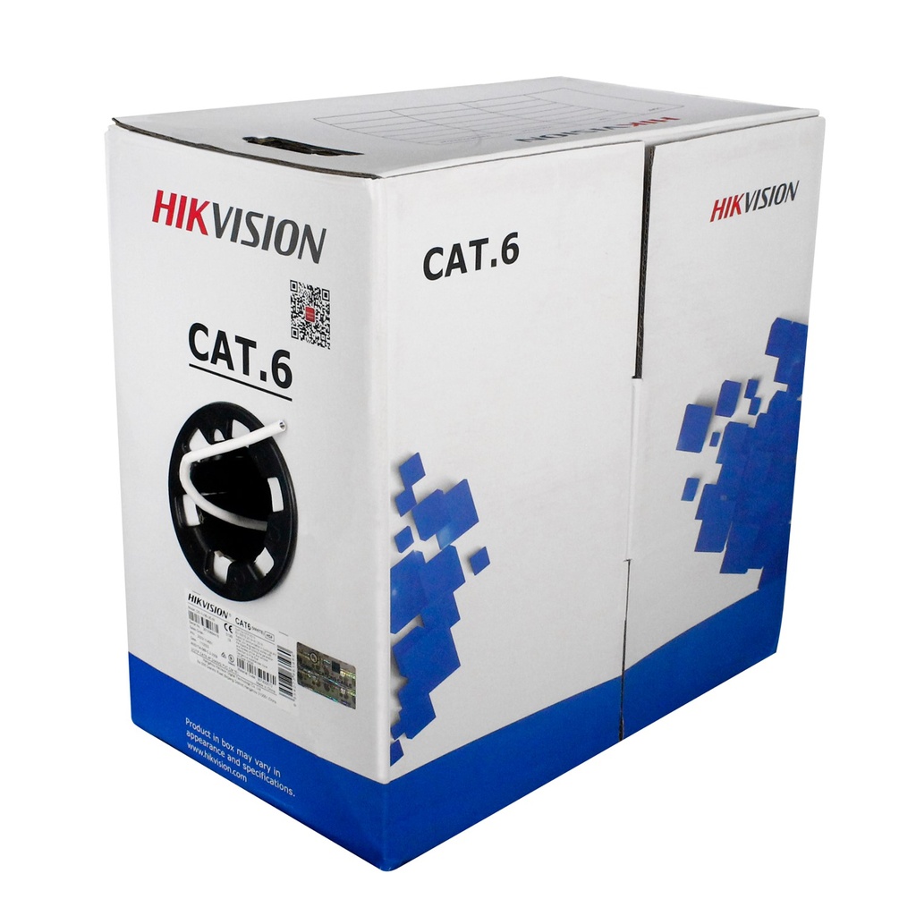 [DS-1LN6-UE-W] Hikvision - Cable UTP CAT6 (Categoria 6) 100% Cobre Interior (Blanco) [Caja 305 Metros]