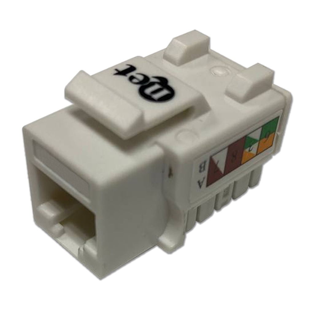 Conector Jack Coupler RJ-45 CAT5e (Categoria 5e) (Blanco) QNET [Unidad]