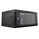 [WM6404-450-BLACK] Onlink - Rack de Pared [4U] Cerrado Fijo 600x450x280mm con 3 Cerraduras y Puerta de Vidrio [Negro]