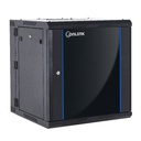 [WMG6512-550-BLACK] Onlink - Rack de Pared [12U] Cerrado Abatible 600x550x635mm con 3 Cerraduras y Puerta de Vidrio [Negro]