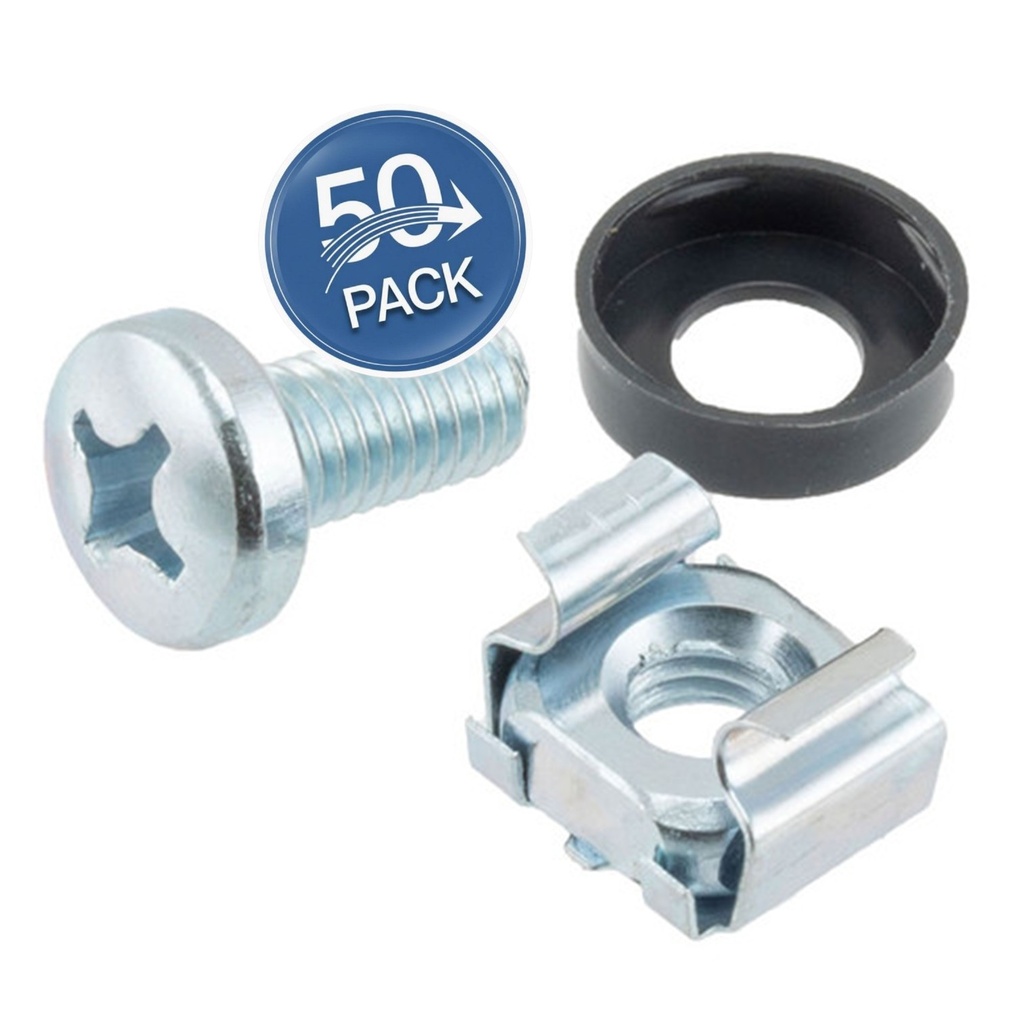 [TR50] Onlink - Kit de Tornillos y Grapas M6 para Rack [50 unidades]