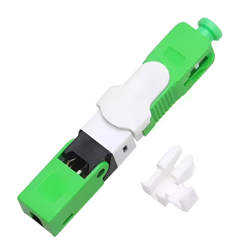 [WPF-CON-RAP-SCAPC] Wireplus - Conector Rapido de Fibra Optica FTTH SC-APC Verde [Unidad]