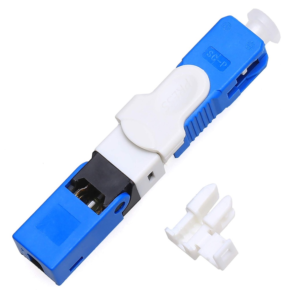 [WPF-CON-RAP-SC-UPC] Wireplus - Conector Rapido de Fibra Optica FTTH SC-UPC Azul [Unidad]