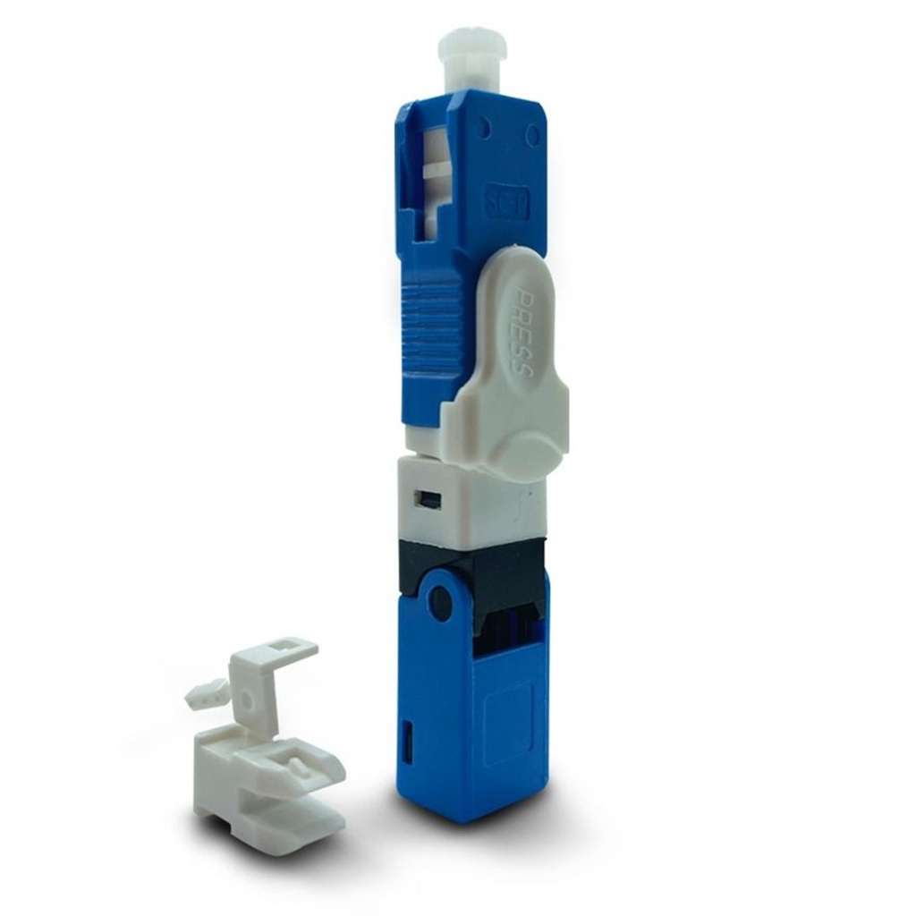 [WPF-CON-RAP-SC-UPC] Wireplus - Conector Rapido de Fibra Optica FTTH SC-UPC Azul [Unidad]
