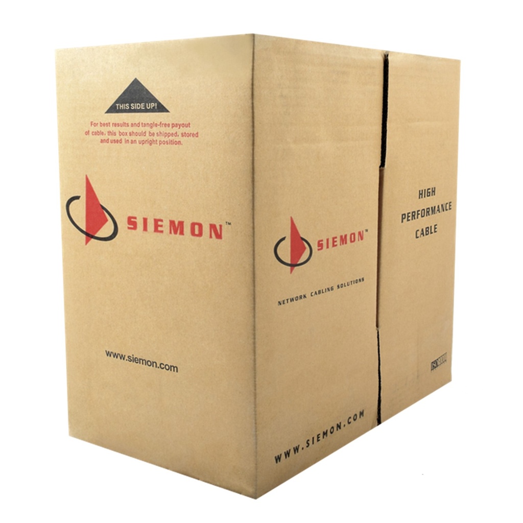 [9C6M4-E2-RXA] Siemon - Cable UTP CAT6 (Categoria 6) 100% Cobre Interior (Gris) [Caja 305 Metros]