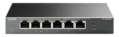 [TL-SF1006P] TP-Link - Switch de Escritorio/Rack de 6 Puertos a 10/100 con 4 Puertos POE
