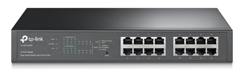 [TL-SG1016PE] TP-Link - Switch Easy Smart de 16 Puertos Gigabit con 8 Puertos POE Rackeable