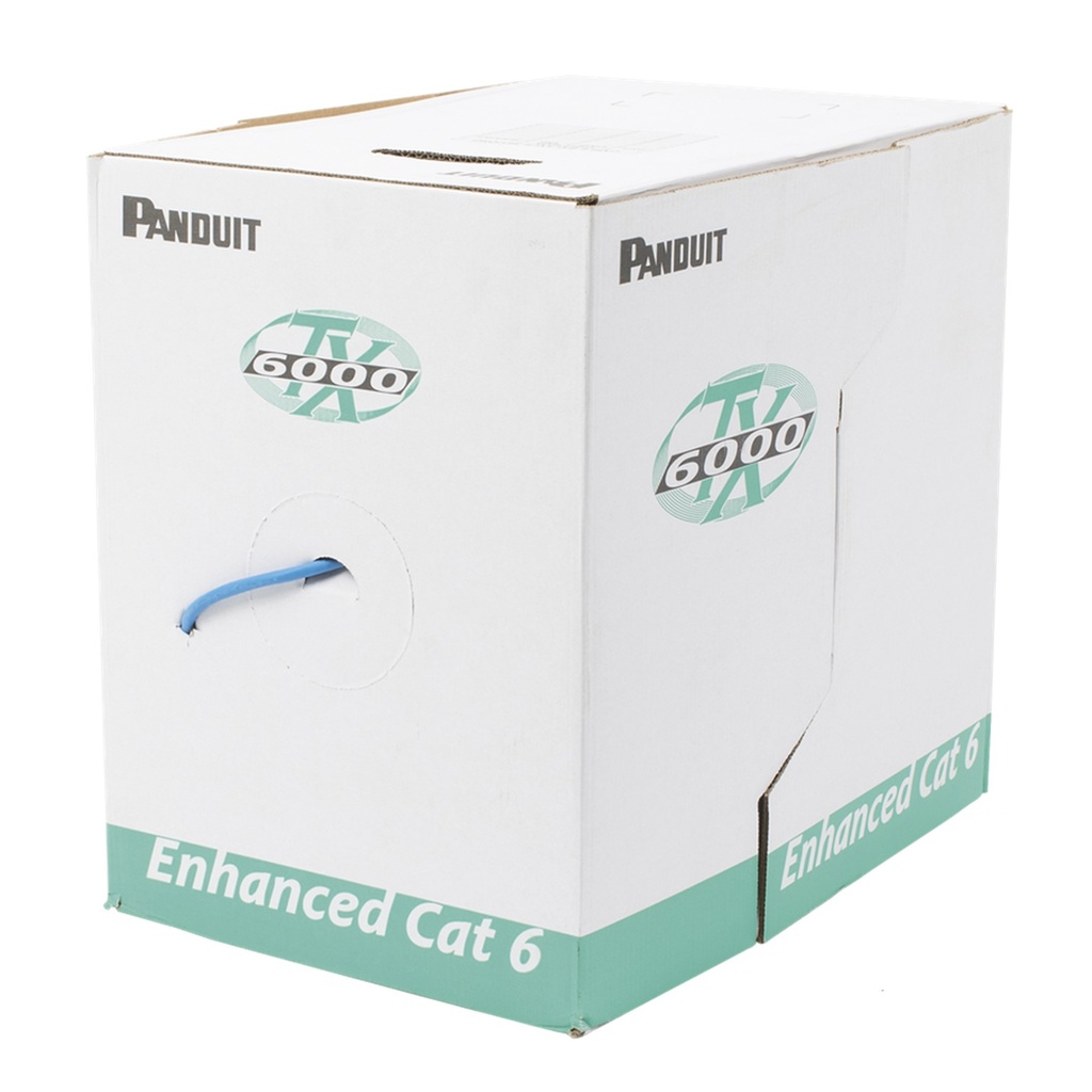 [PUL6004BU-FE] Panduit - Cable UTP CAT6 (Categoria 6) 100% Cobre LSZH-1 23 AWG Pan-Net Interior (Azul) [Caja 305 Metros]