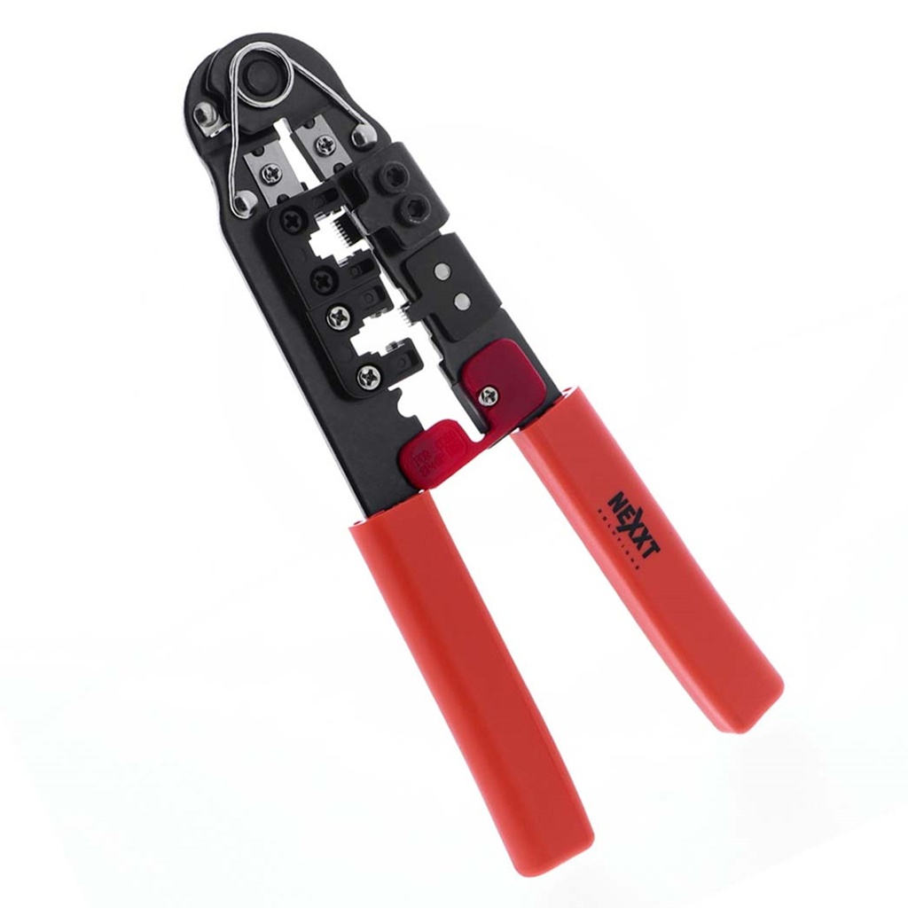 [AW250NXT05] Nexxt - Crimpeador Tenaza Modular con Prensa Terminal [RJ45/8P8C, RJ12/6P6C, RJ11/64C, 6P2C]