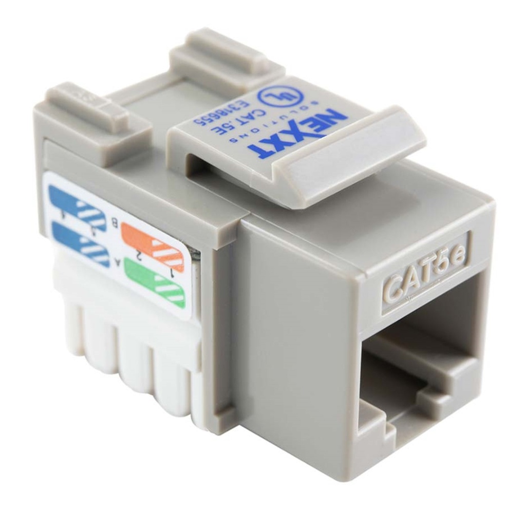 [AW110NXT11] Nexxt - Conector Jack Coupler RJ45 Tipo 110 CAT5e (Categoria 5e) (Gris) [Unidad]