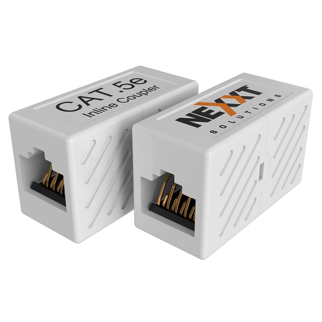 [AE180NXT07] Nexxt - Conector Jack Coupler RJ-45 Acoplador Lineal CAT5e (Categoria 5e) (Blanco) [Unidad]