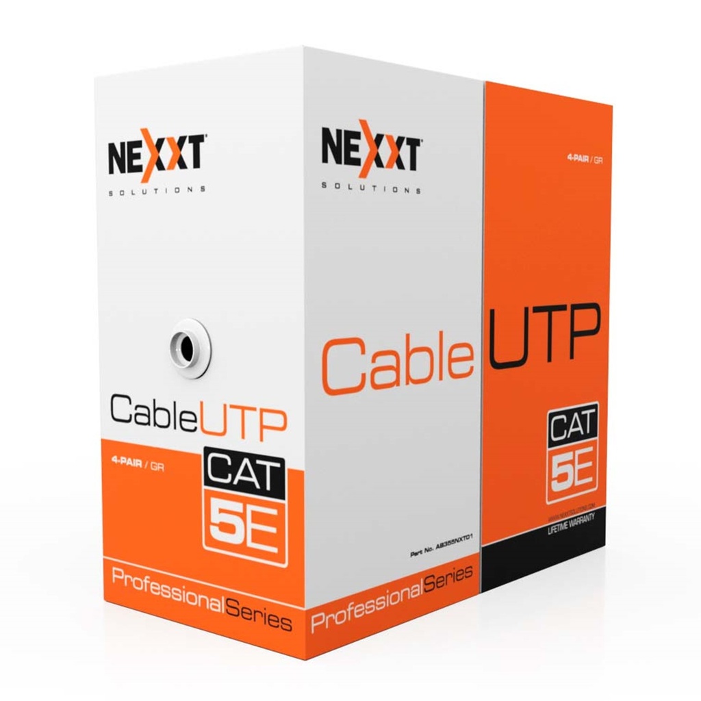 [AB356NXT02] Nexxt - Cable UTP CAT6 (Categoria 6) 100% Cobre 23AWG CM Interior (Azul) [305m/1000ft]