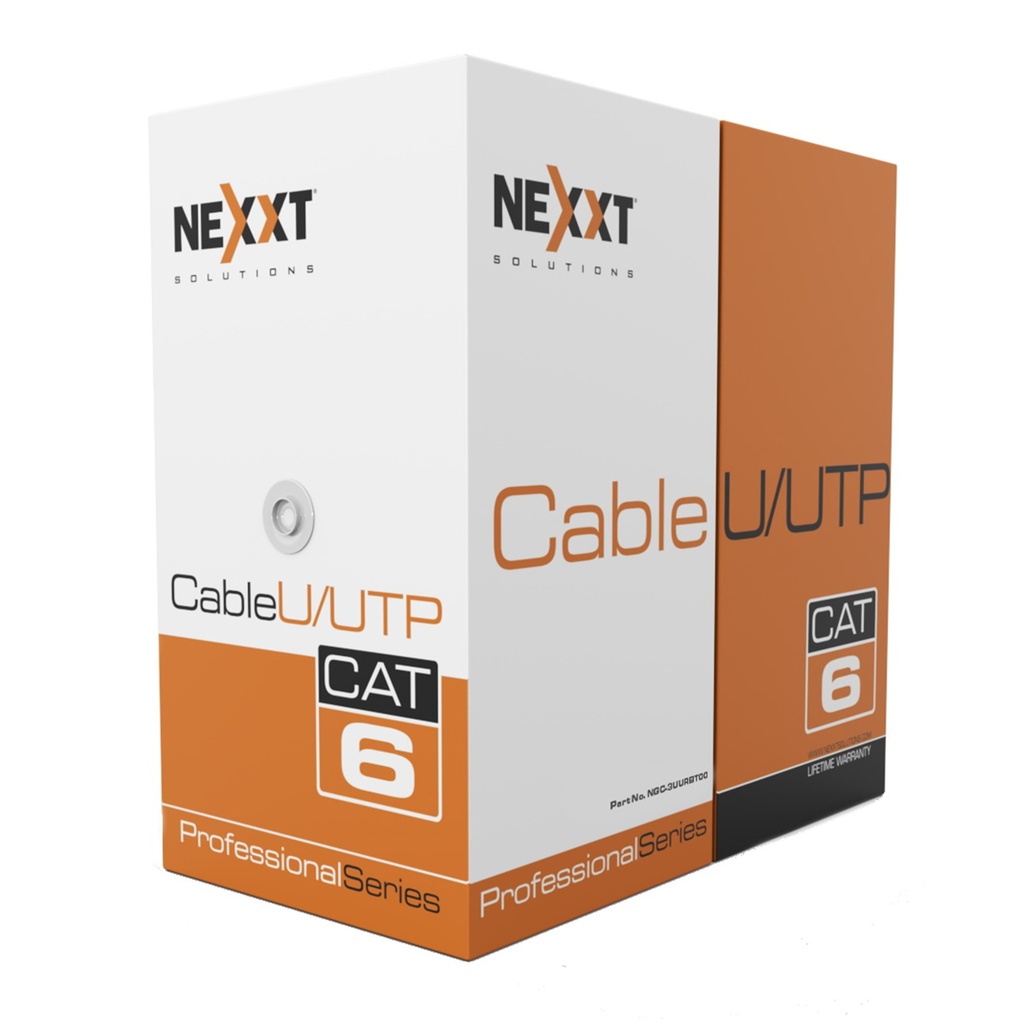 [AB356NXT17] Nexxt - Cable UTP CAT6 (Categoria 6) 100% Cobre 23AWG CMR Interior (Azul) [305m/1000ft]