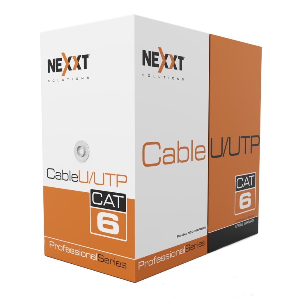[AB356NXT21] Nexxt - Cable UTP Categoria 6 100% Cobre 23AWG CM Interior Gris [100m/328ft]