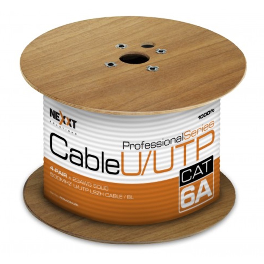 [AB357NXT04] Nexxt - Cable U/UTP CAT6A (Categoria 6A) 100% Cobre 23AWG Tipo LSZH Interior (Azul) [305m/1000ft]