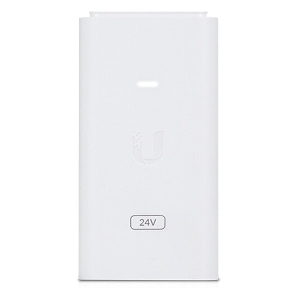 [POE-24-12W-G-WH] Ubiquiti - Adaptador PoE de 24VDC 0.5A 12W con Puerto Gigabit [Blanco]