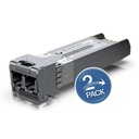 [UACC-OM-MM-10G-D-2] Ubiquiti - UFiber Módulo SFP+ 10G Transceptor MiniGibic MultiModo 10Gbps Hasta 300 Metros Conectores LC [2 Unidades]