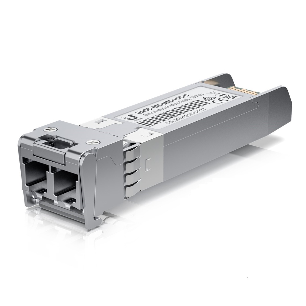 [UACC-OM-MM-10G-D] Ubiquiti - UFiber Módulo SFP+ 10G Transceptor MiniGibic MultiModo 10Gbps Hasta 300 Metros Conectores LC [1-Pack]