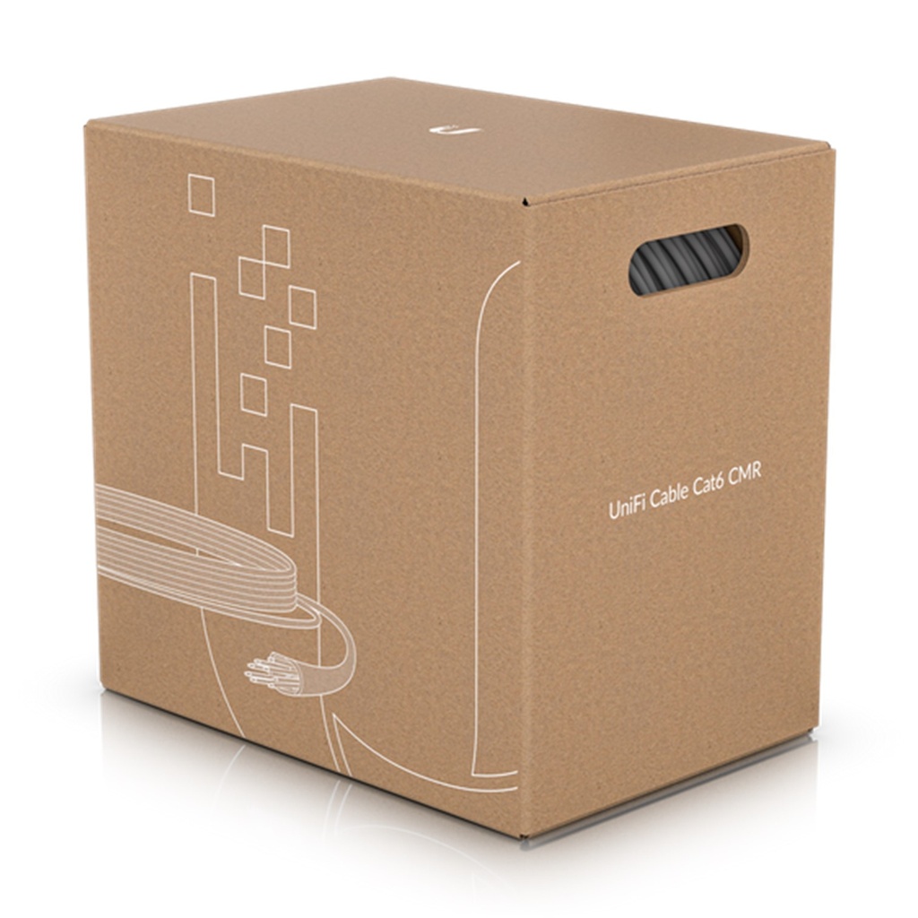 [U-CABLE-C6-CMP] Ubiquiti - Cable UTP Plenum UniFi CAT6 (Categoria 6) 100% Cobre 24AWG CMP Interior (Blanco) [305m/1000ft]