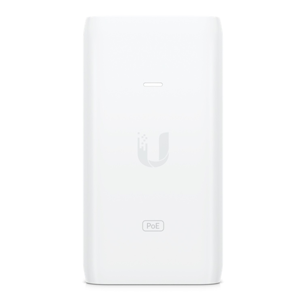 [U-POE-AT] Ubiquiti - Adaptador PoE de 48VDC 0.65A 15W con Puerto Gigabit [Blanco]