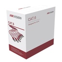 [DS-1LN6U-G] Hikvision - Cable UTP CAT6 (Categoria 6) 100% Cobre Interior (Gris) [Caja 305 Metros]