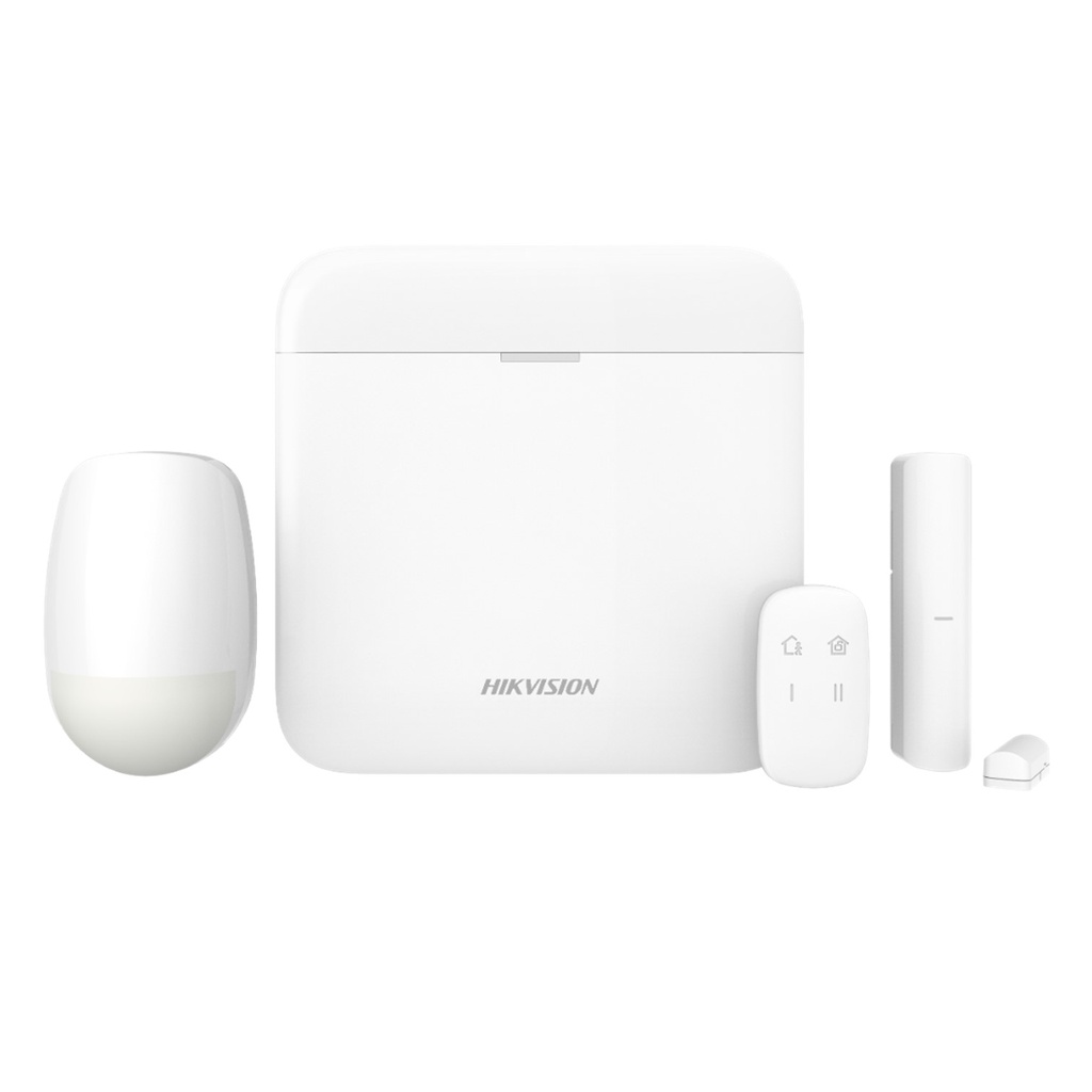 [DS-PWA64-KIT-WB] Hikvision - Kit Panel de Alarma Inalámbrico LAN + WiFi + GPRS 64 Zonas AXPRO