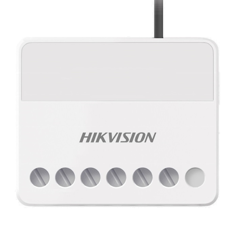 [DS-PM1-O1L-WB] Hikvision - Relevador Inalámbrico 1 Entrada de Alarma 24/7  1 Salida de Relevador 0 a 36 VCD [Max. 5 A]